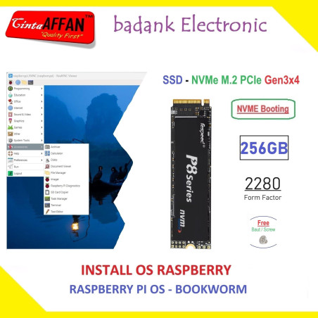 Install OS Raspberry Pi  256GB SSD NVMe M.2 M-Key PCIe Gen3x4 Form Factor 2280